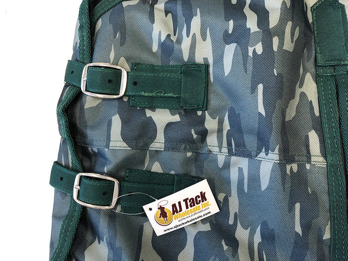 AJ Tack 1200D Waterproof Turnout Horse Blanket with Hood, Camouflage