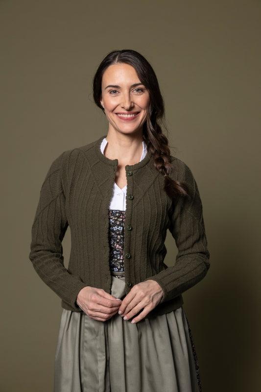 Berwin Long Dirndl 2pcs. 75cm "Jule" olive green