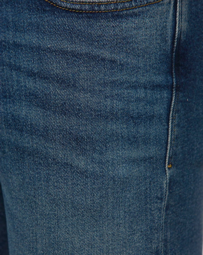 Blue Mid Rise Light Fade Leon Slim Fit Jeans