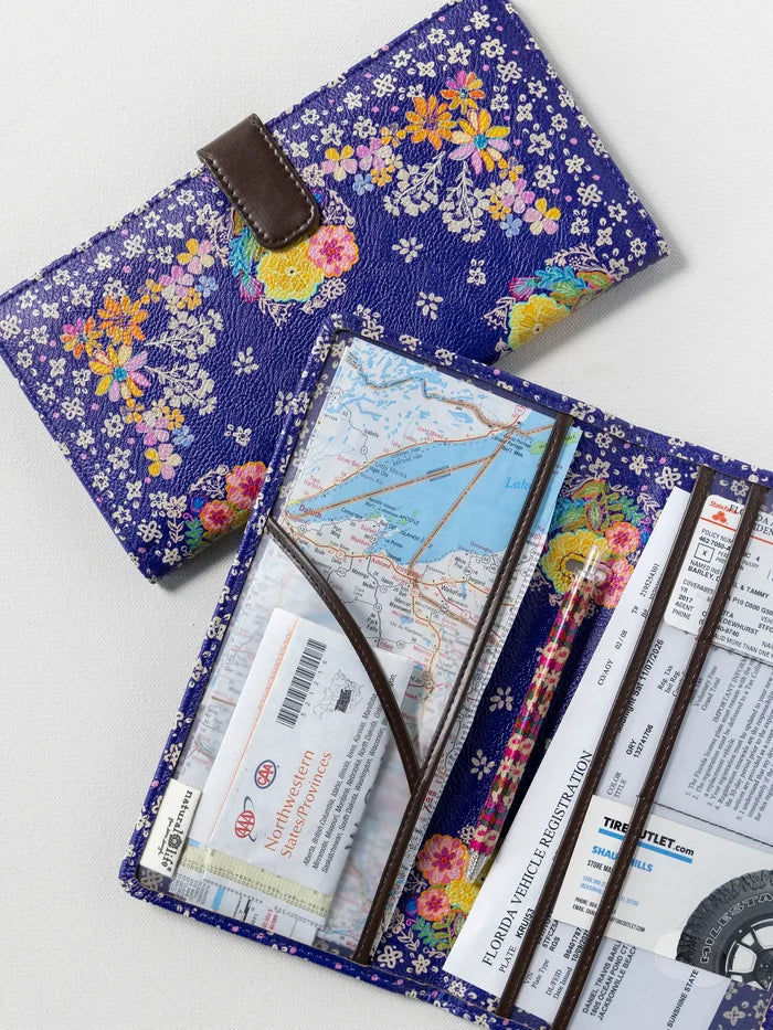 Car Document Holder - Tropic Bandana Navy-view 4