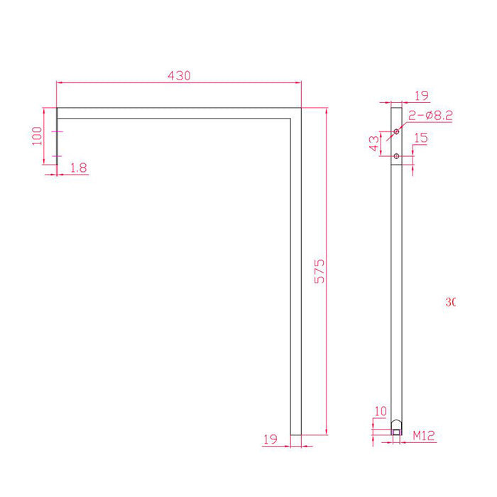 Cleaners Sink with Wall Mount Legs 555*455*200mm