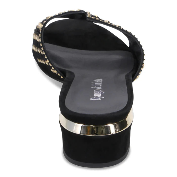 Django & Juliette TROPICS Heeled Slide in Black
