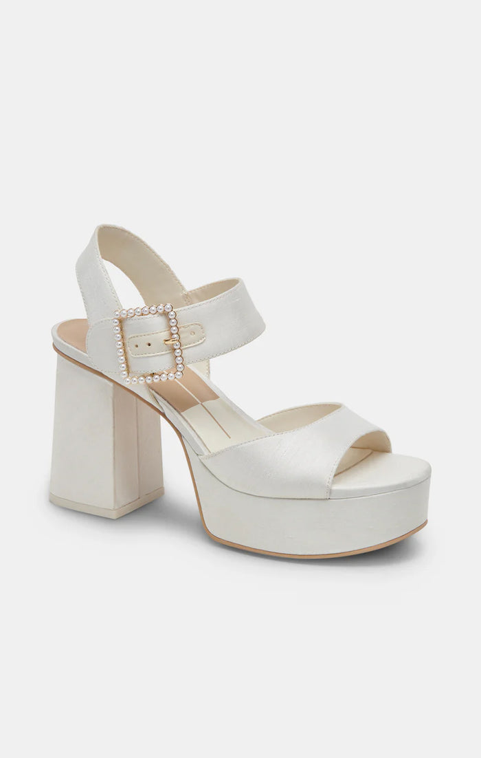 Dolce Vita Bobby Pearl Platform Heel ~ White Pearls