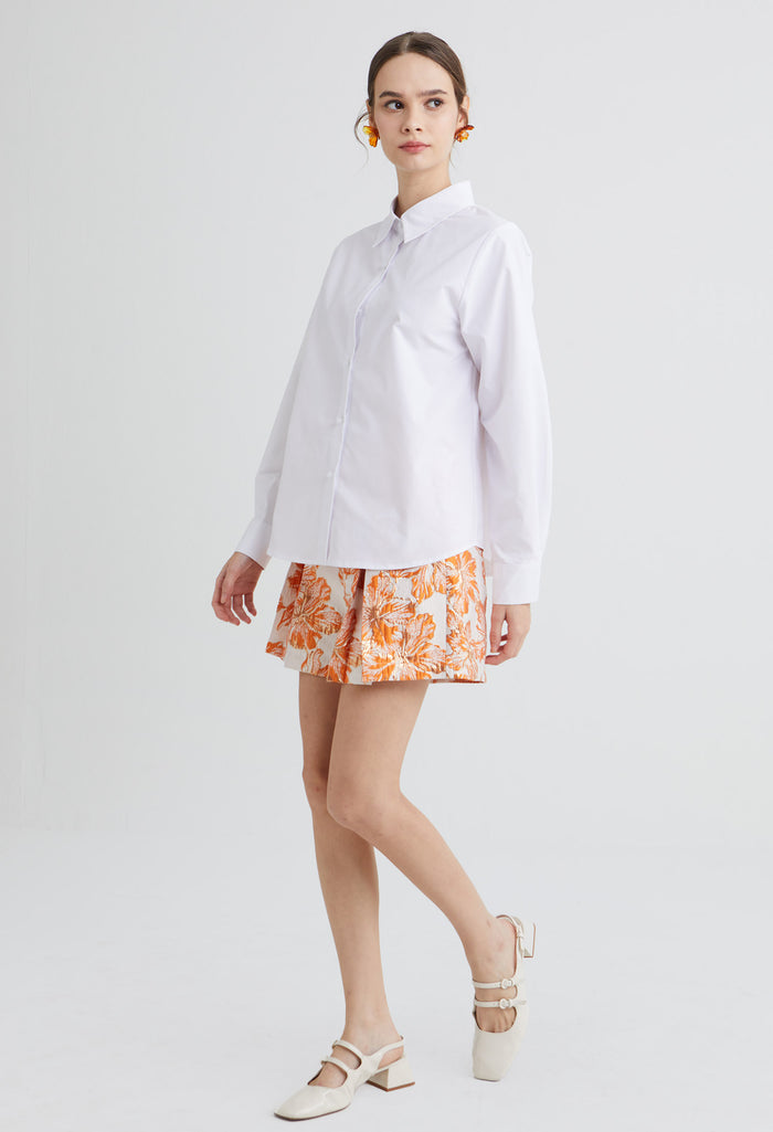 Elegant Crystal Button-Up Shirt