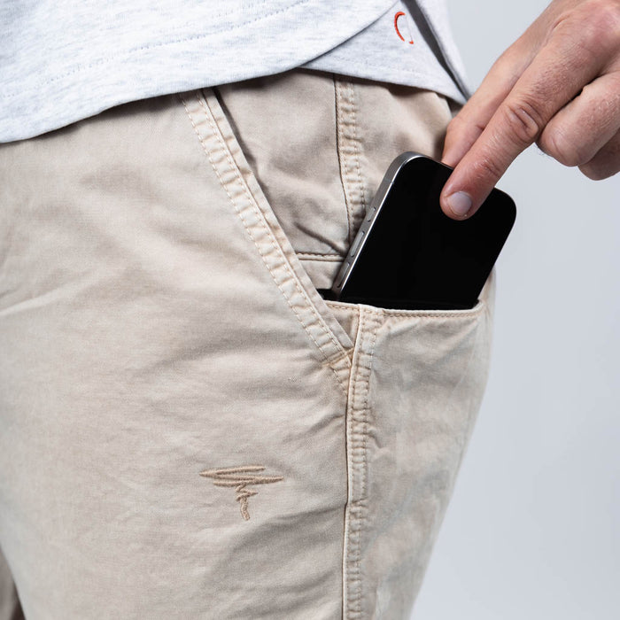 Gare Cotton Twill Chino Short - Pebble