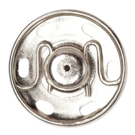 Hemline Snap Fasteners: Sew-on: Nickel: 21mm: Pack of 2 - Snaps