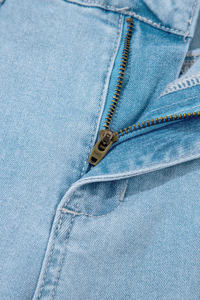 High Rise Relaxed Patch Pocket Jeans - Bottoms/Jeans