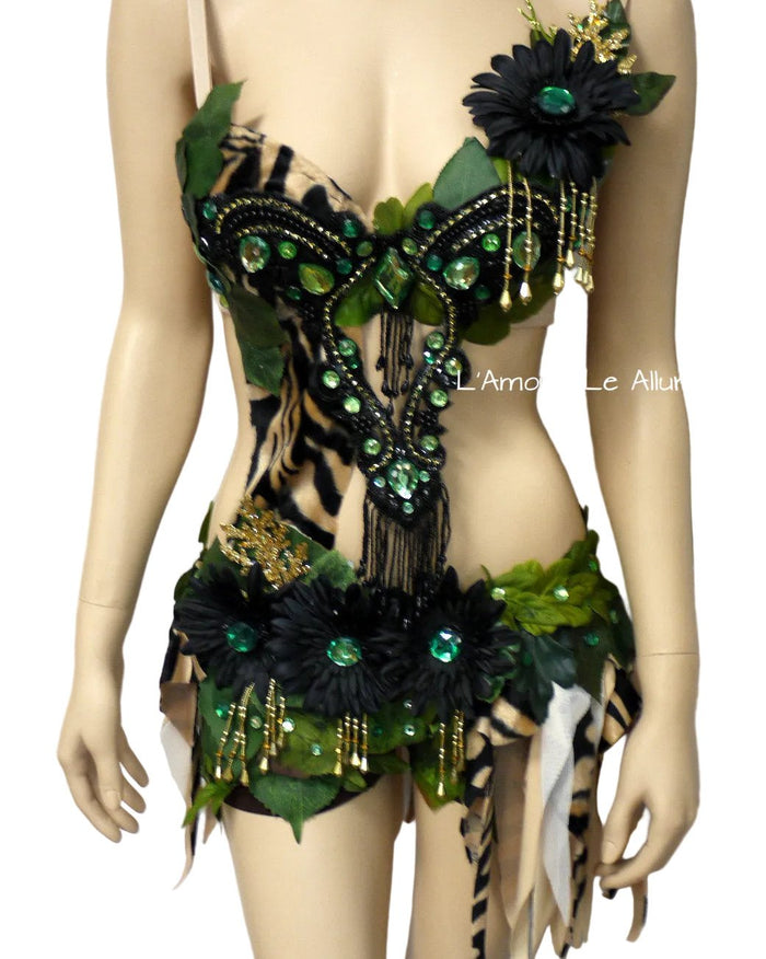 In to the Jungle Forest Tiger Monokini Costume