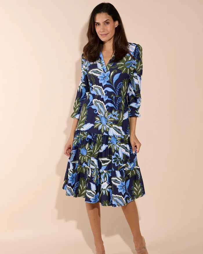 Jude Connally Maggie Dress - Falling Floral Navy
