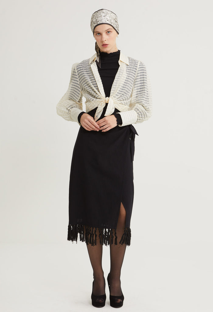Kaihana Fringe Midi Skirt