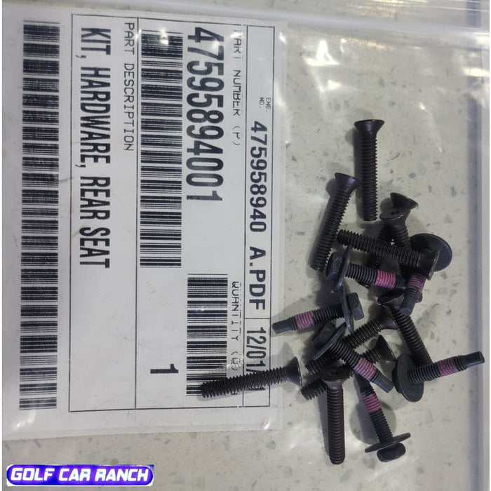 47595894001 KIT HARDWARE REAR SEAT CLUB CAR SEATS