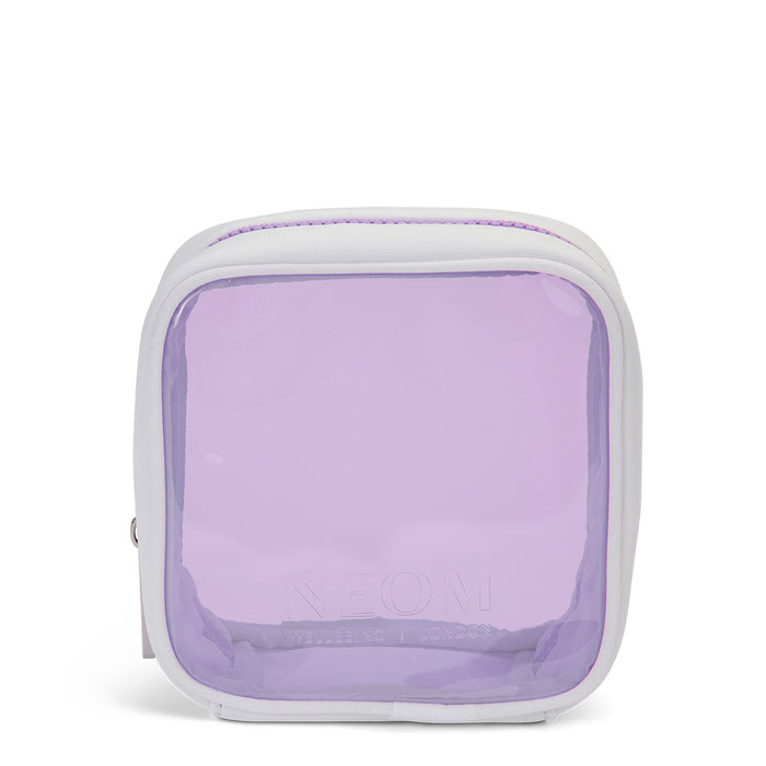 NEOM purple transparent bag