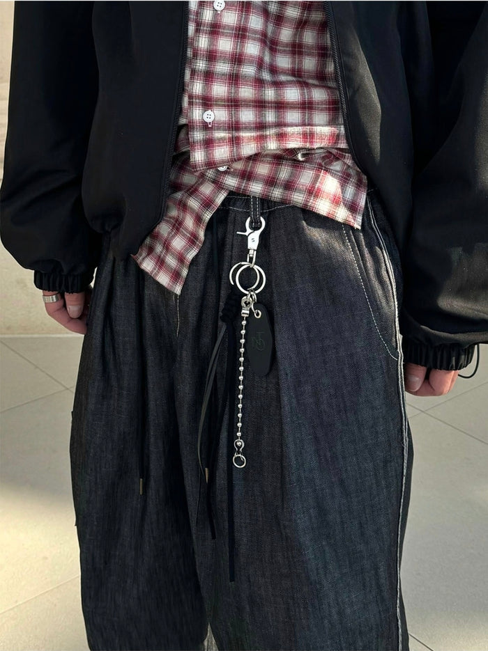 Leather Tassel Keychain