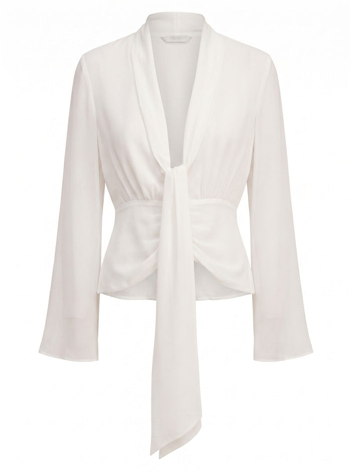 Luna Tie Front Blouse Forever New