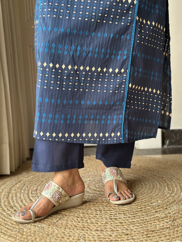 Maisha Mirror Work Cotton Suit