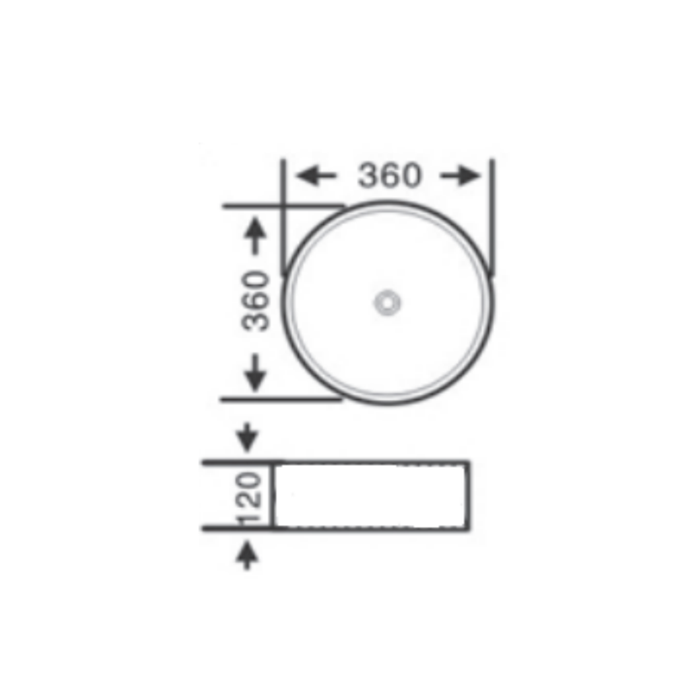Matte Black Marble Above Counter Basin 360*360*120mm