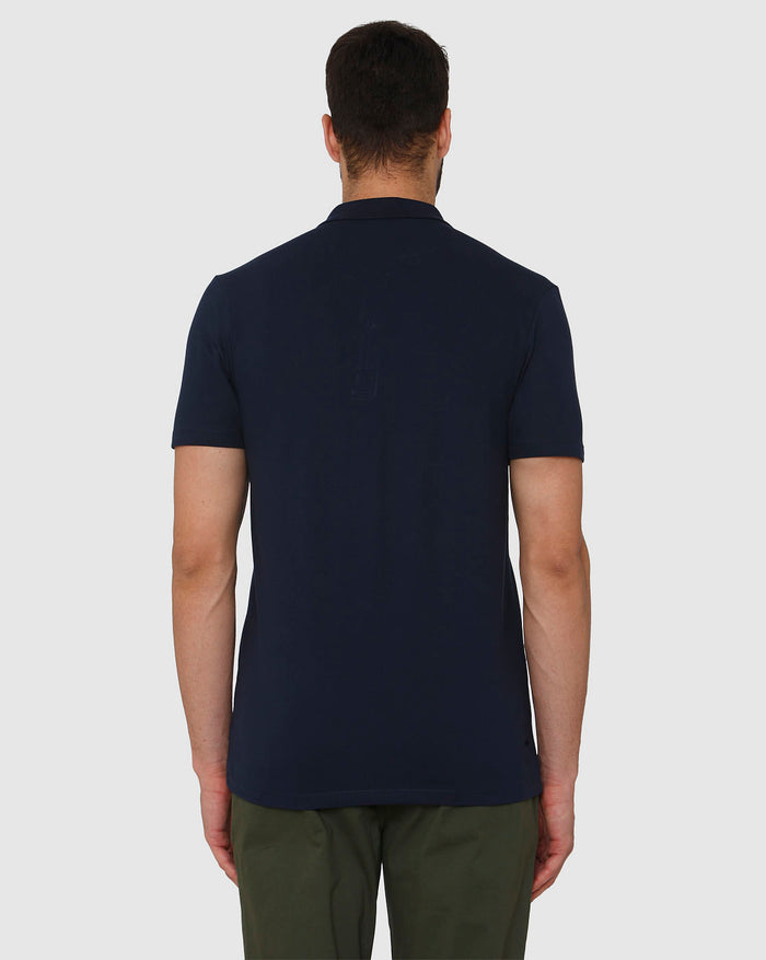 Navy Blue Polo Neck T-Shirt