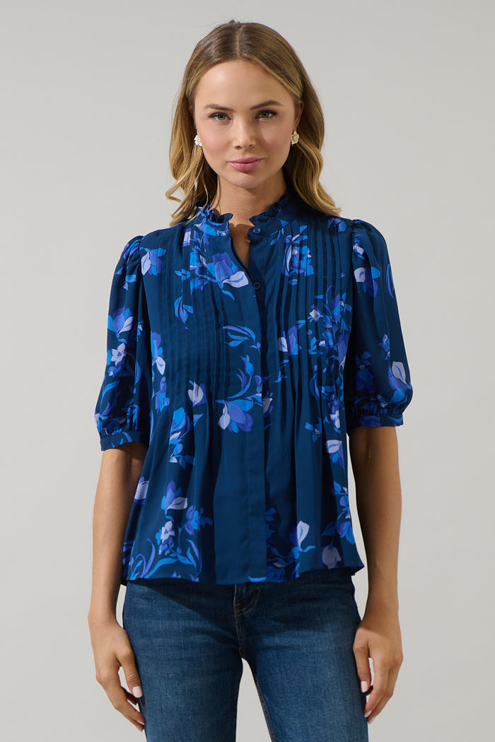 Niva Floral Elysia Pleated Blouse