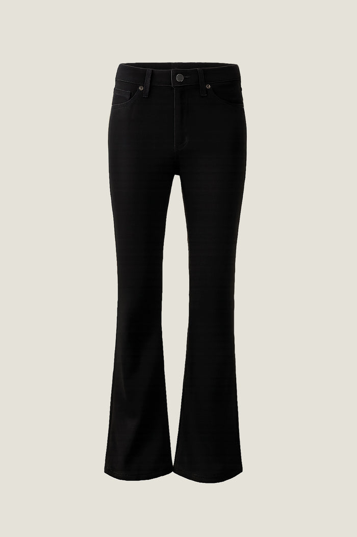 PIESZAK Marija Mid Rise & Flare Leg Jeans | Black - Aspiga