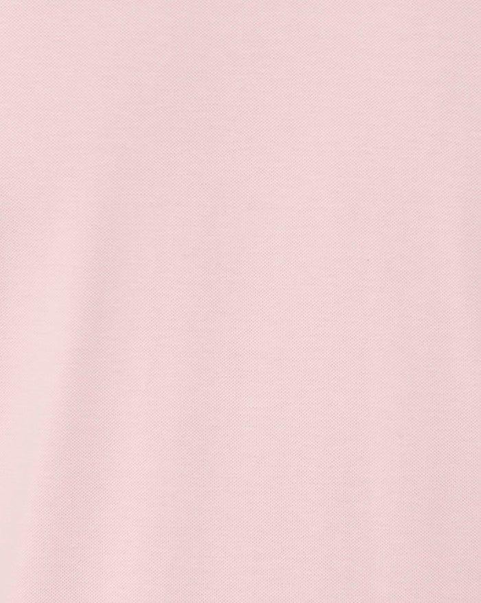 Pink Contrast Tipping Polo Neck T-Shirt