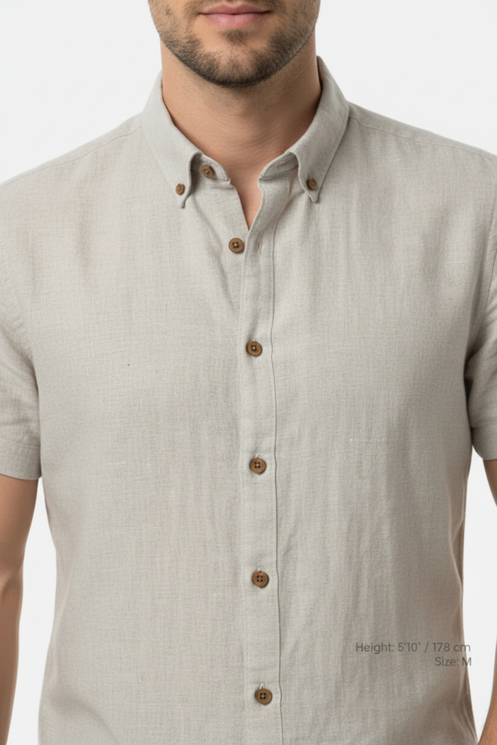 Quarn Light Grey Shirt – Detail