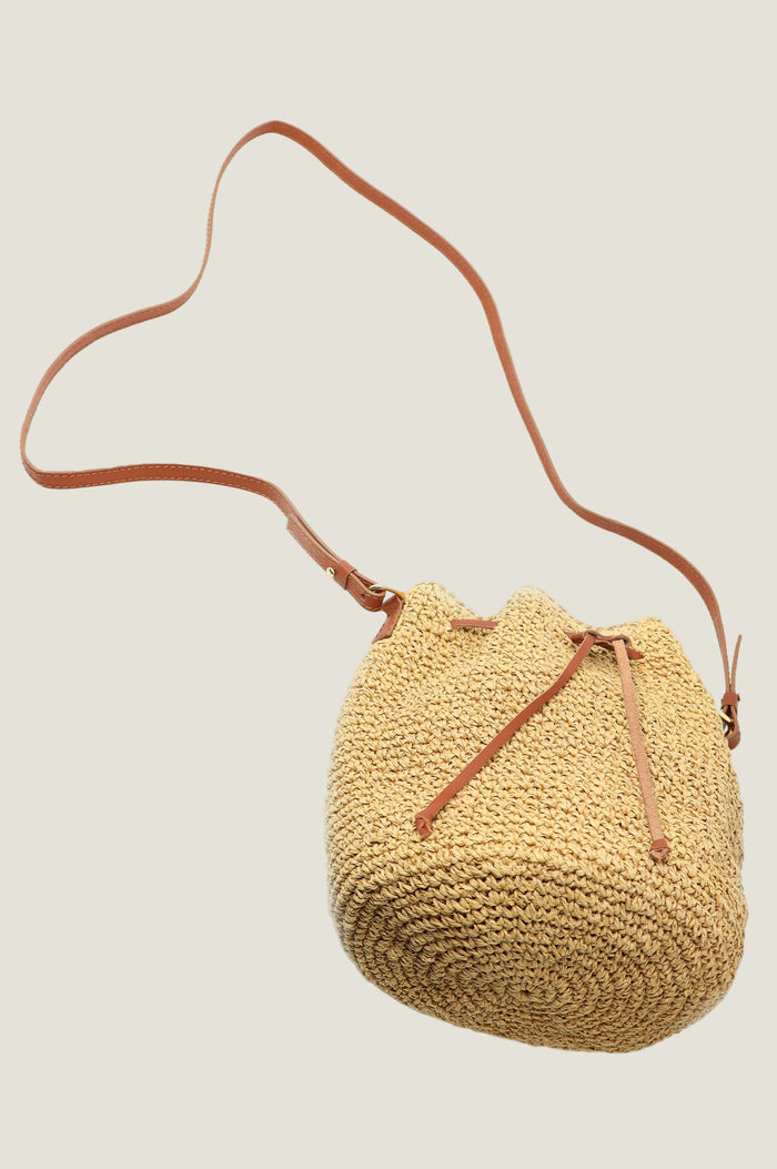 Raffia Crossbody Pouch Bag | Natural - Aspiga