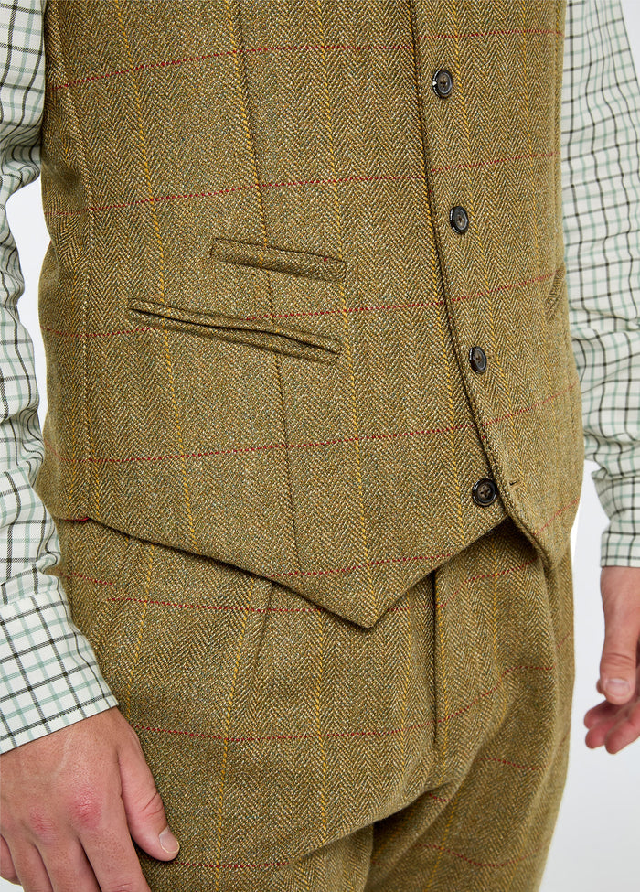 Redwood Men's Tweed Waistcoat - Elm