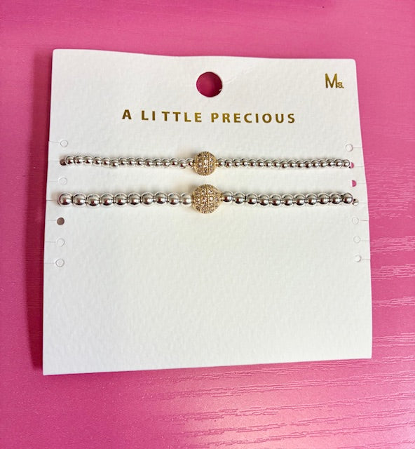Silver Precious Bracelet Set