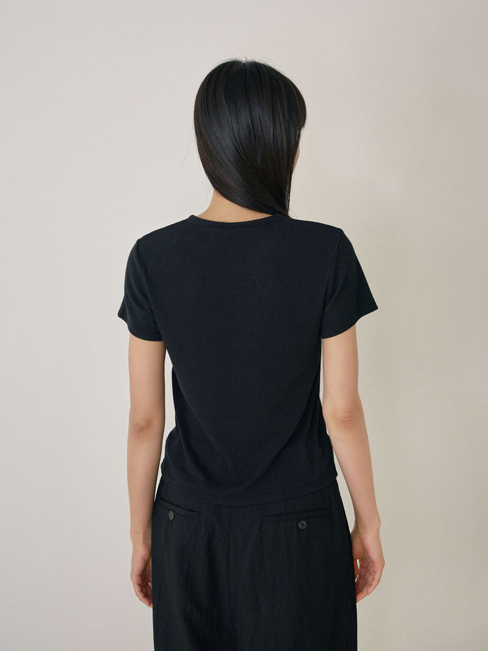 Supima Layered Short Sleeve - Black