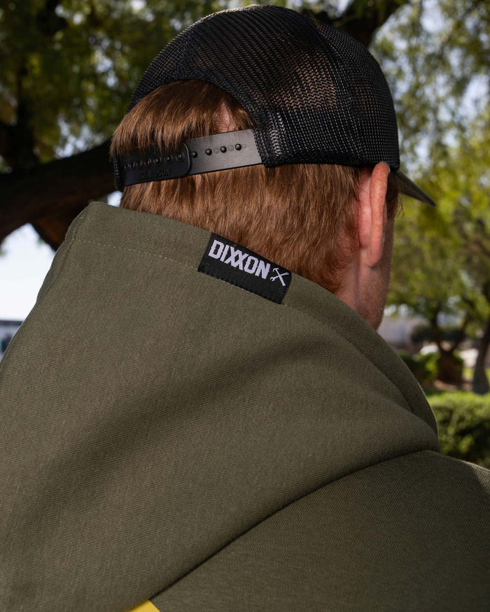 Tactical Badge Zip Up Hood - OD Green