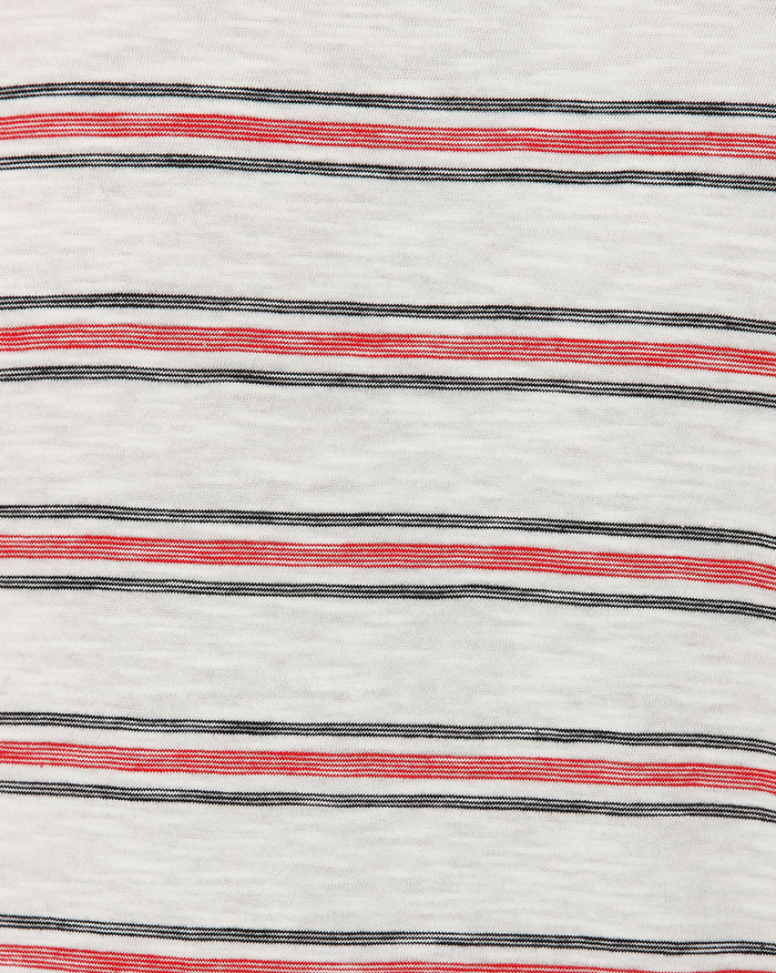 White Striped Polo Neck T-Shirt