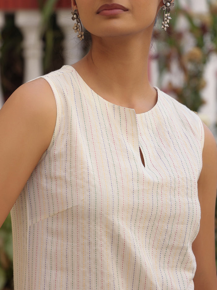 Women's Cotton Kurti with Flared Trouser