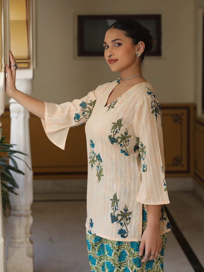 Women's Printed Cotton Farshi Kurta Set
