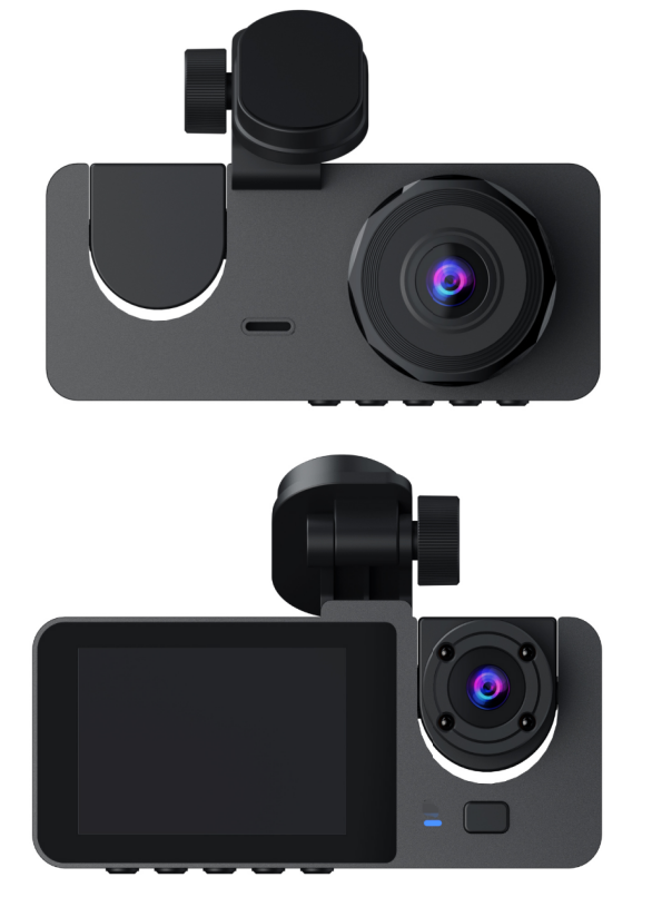Y15-3-Channel Triple Lens 4K Dash Cam with Night Vision & WiFi