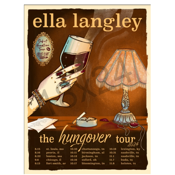 2024 Debut hungover Tour Poster