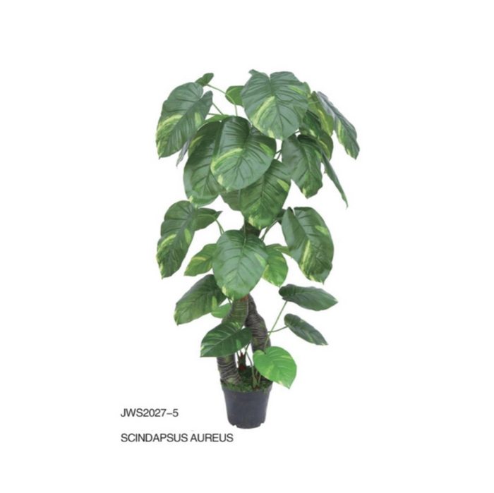 68" INCH Tree Artificial Indoors Outdoors Scindapsus Leaves Plant Home Decor Trees Backyard Terrace Plant 5.7' feet Scindapsus Aureus Tree