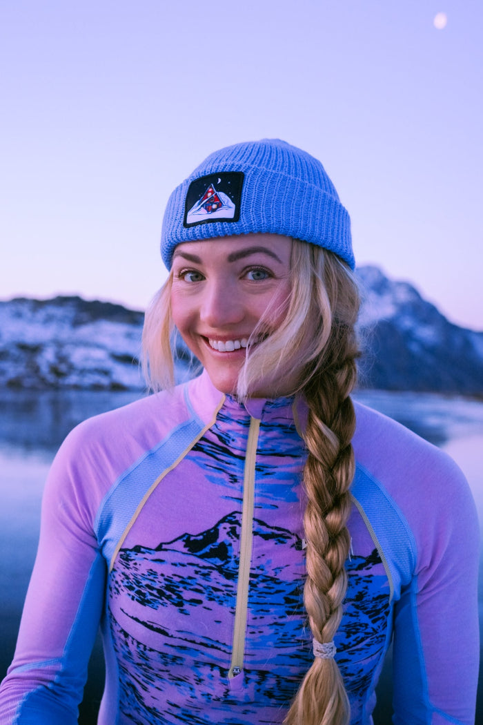 A Frame // Storm Blue Beanie