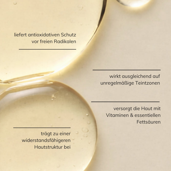 Schaubild zur Wirkweise und Textur des Santaverde age protect oil