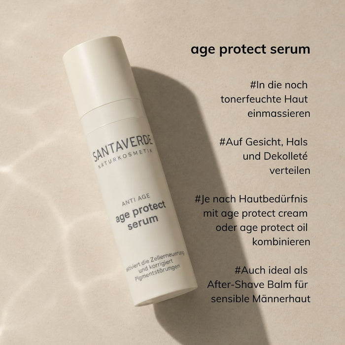 Schaubild zur Anwendung vom age protect serum