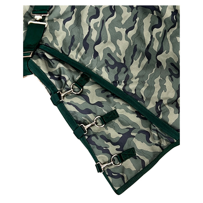 AJ Tack 1200D Waterproof Turnout Horse Blanket with Hood, Camouflage