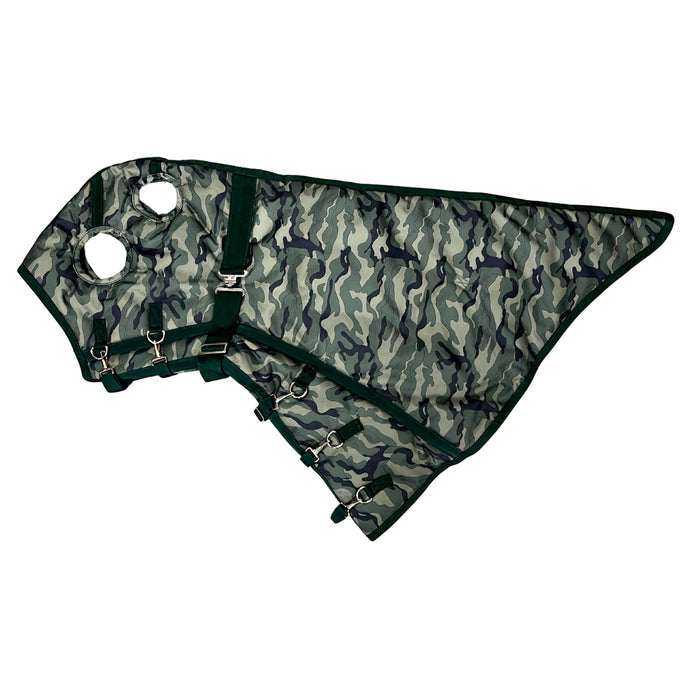 AJ Tack 1200D Waterproof Turnout Horse Blanket with Hood, Camouflage