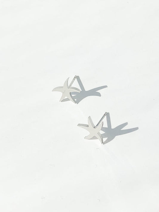 Alina starfish studs in silver bigger size