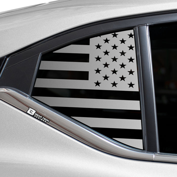 Quarter Window American Flag Vinyl Decal Stickers Fits Nissan Sentra 2020 - 2025 - Bogar Tech Designs
