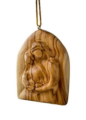 Arched Ornament with Holy Family – 3"