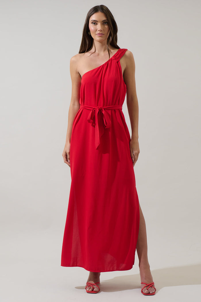 Ariane One Shoulder Maxi Dress