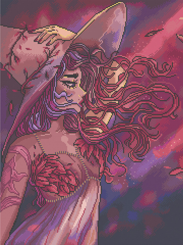 Autumn Court Witch | Pixel Charted | Ready to Ship