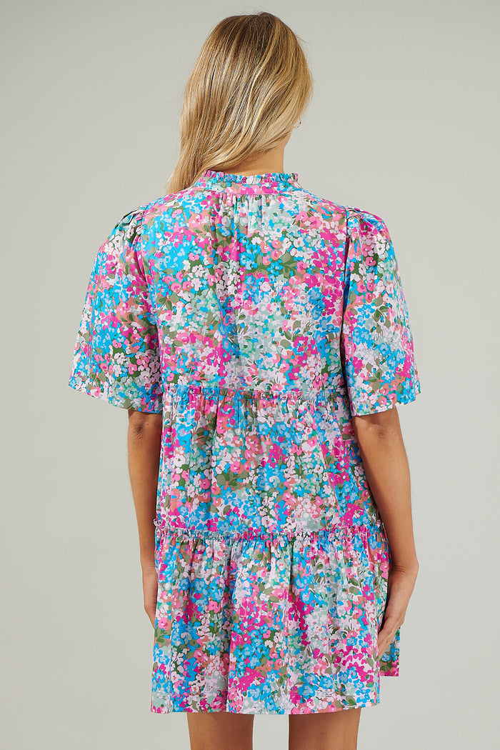 Avery Blossom Dixie Split Neck Shift Dress