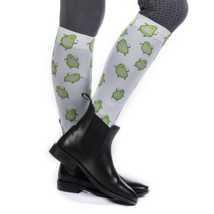 long equestrian socks with avocados