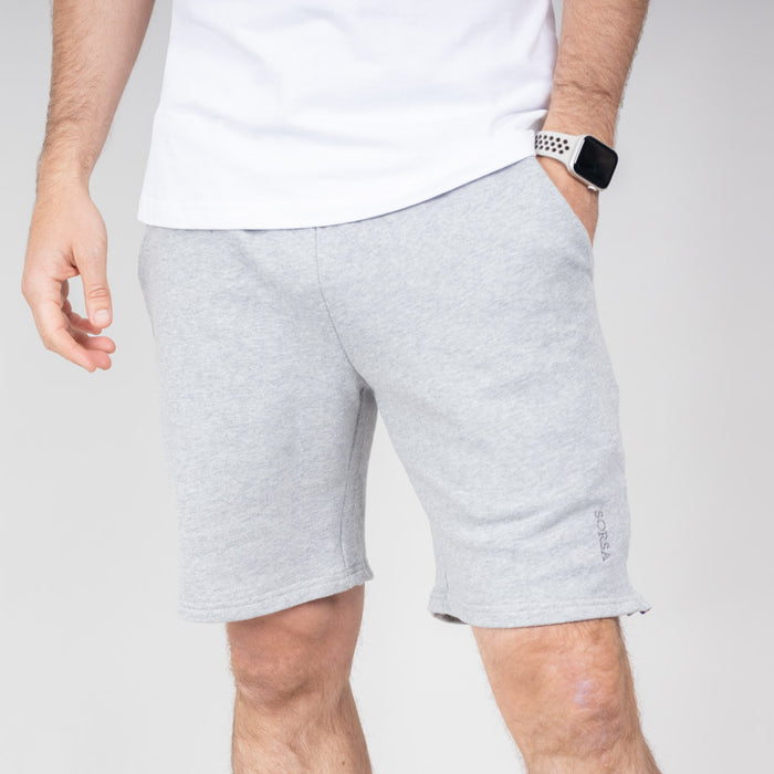 Baile Loopback Sweat Short - Silver Marl