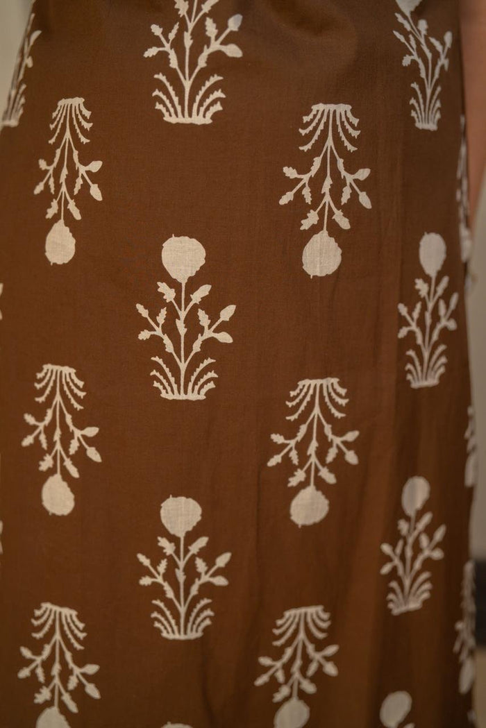 Bani Boota Sleeveless Pant Set- Brown